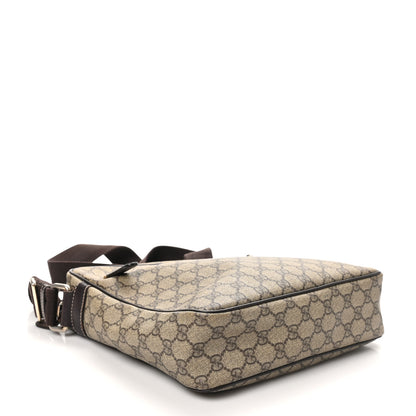 Gucci GG Plus Monogram Selleria Calfskin Medium Messenger Bag Beige Ebony Cocoa Dark Chocolate 3 of 9