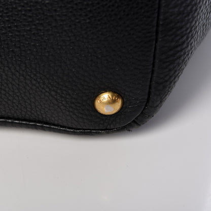 Prada Vitello Daino Side Pocket Hobo Black 29 of 29