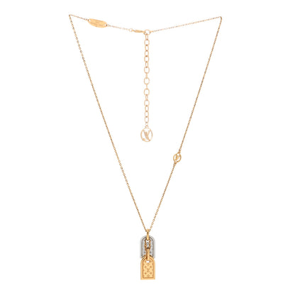 Louis Vuitton Nanogram Name Tag Necklace Gold 3 of 4