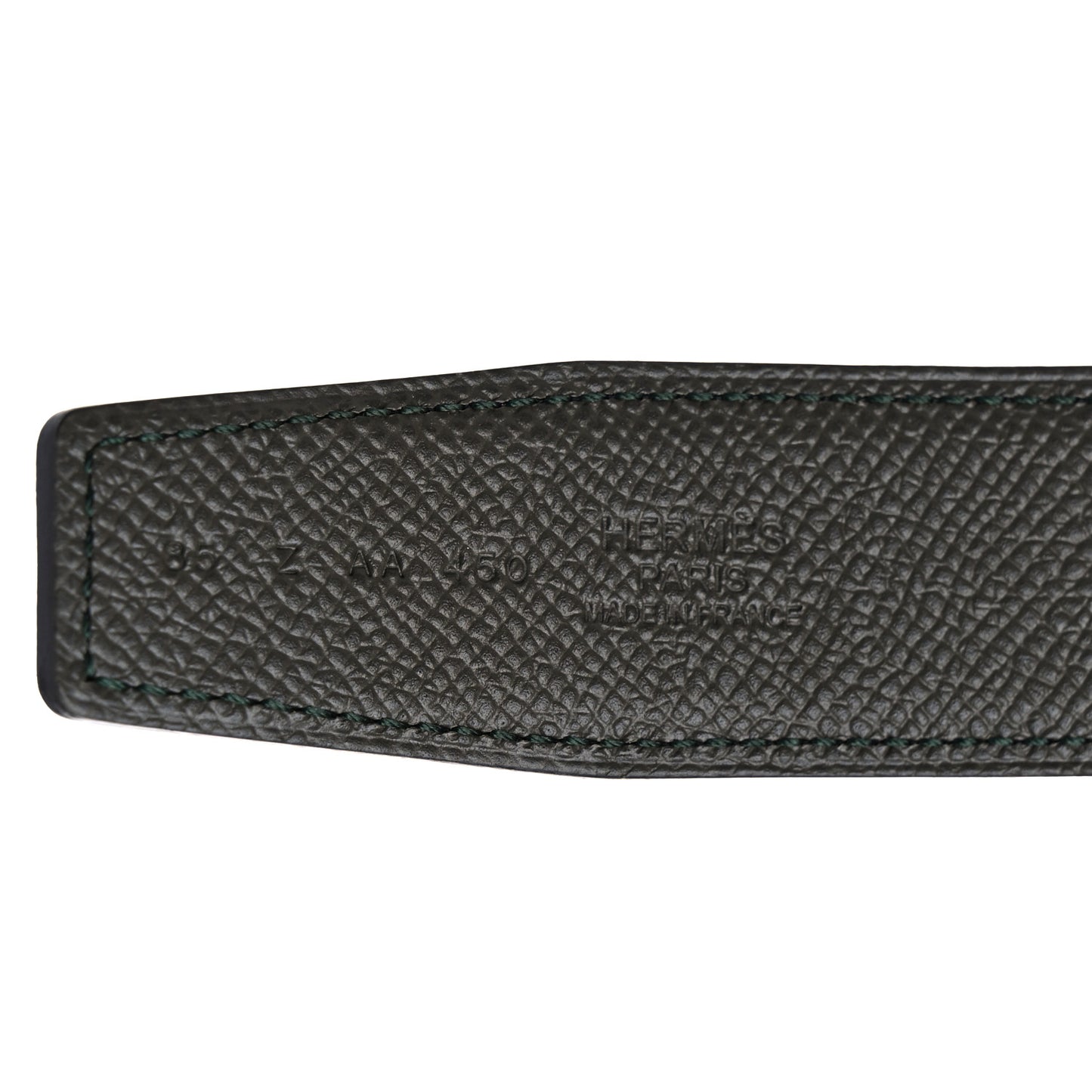 Epsom 32mm Belt Strap 85 Bleu Indigo Vert Gris