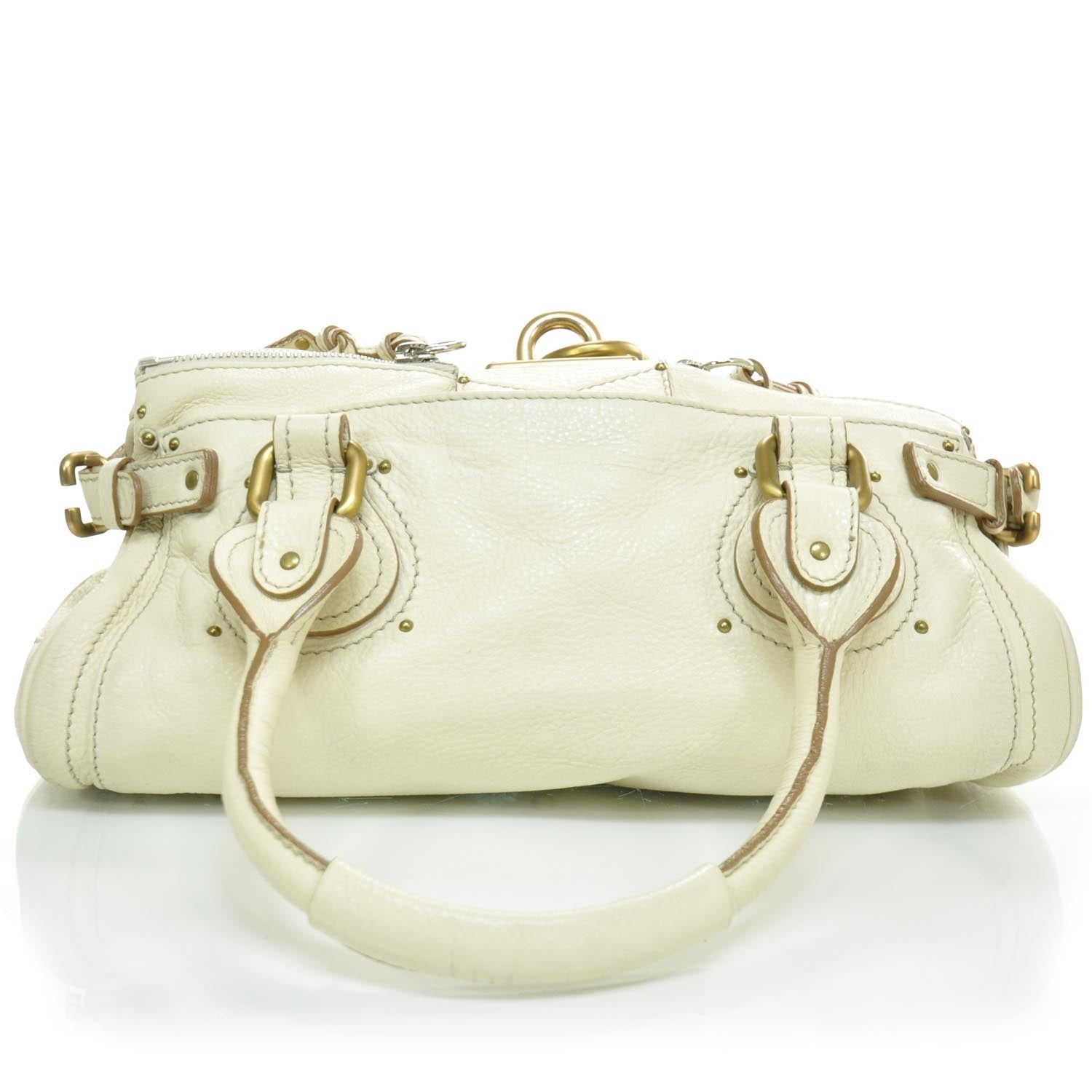 Chloe Leather Paddington Satchel Ivory 3 of 9