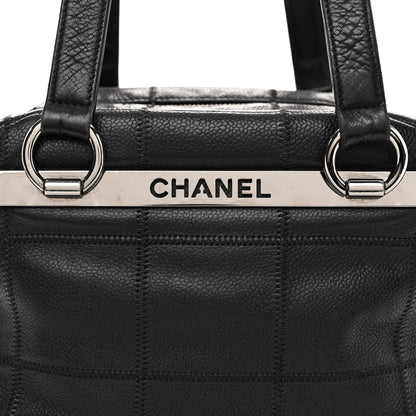 Chanel Caviar Square Stitched Bowler Black 8 of 10
