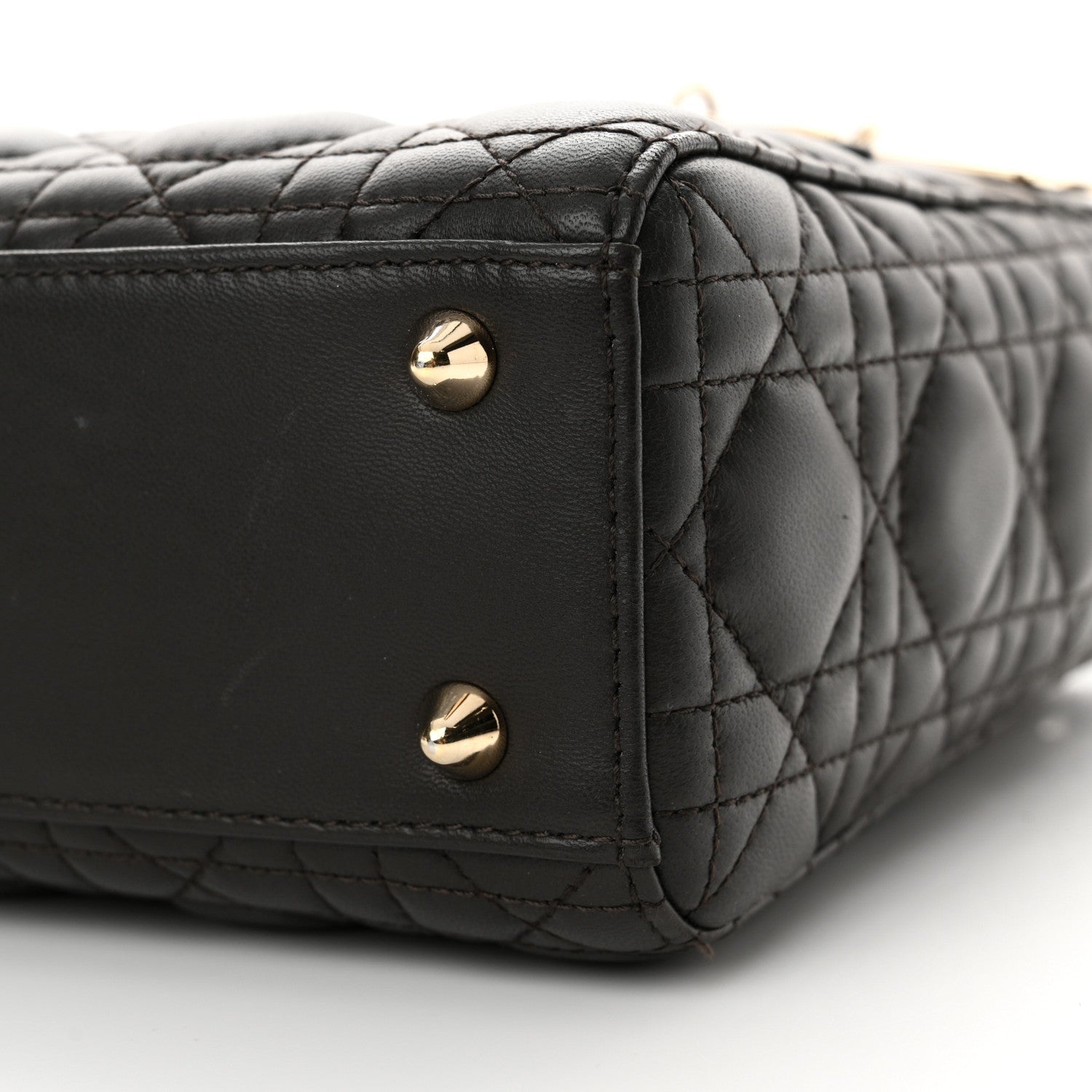 Christian Dior Lambskin Cannage Small Lucky Badges My Lady Dior Dark Grey 10 of 20