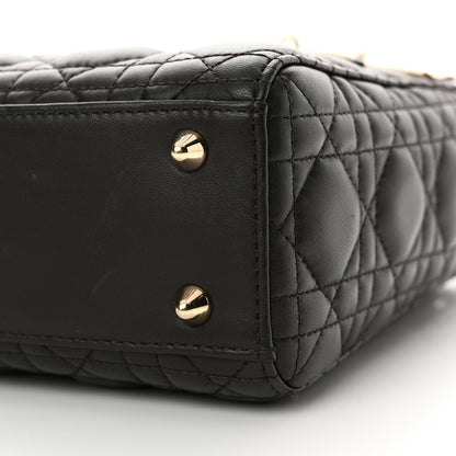 Christian Dior Lambskin Cannage Small Lucky Badges My Lady Dior Dark Grey 10 of 20