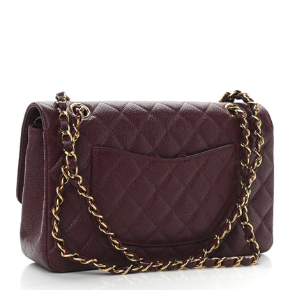 Chanel Caviar Quilted Medium Double Flap Burgundy 2 of 9