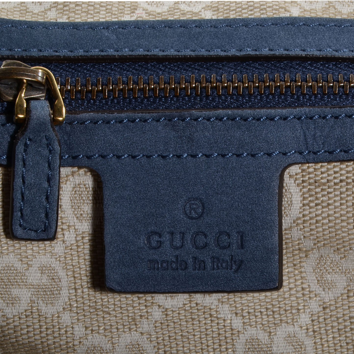 Nubuck Large Soft Stirrup Shoulder Bag Navy