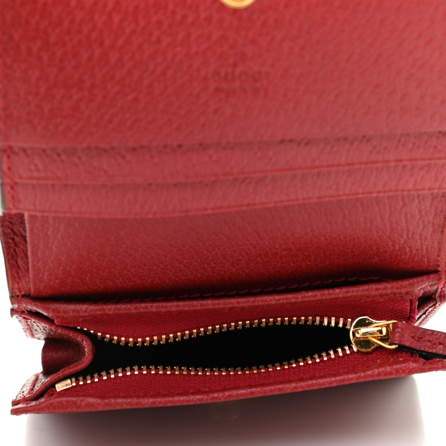 GG Supreme Monogram Flora Web Ophidia Card Case Red