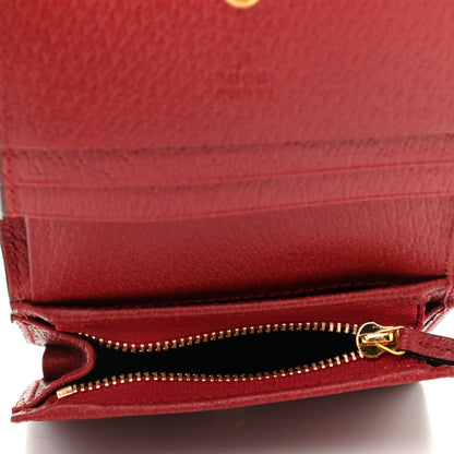 Gucci GG Supreme Monogram Flora Web Ophidia Card Case Red 5 of 7