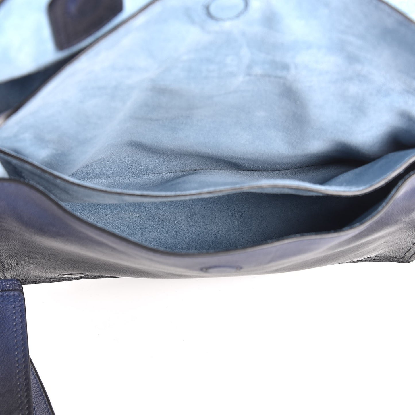 Glace Calf Etiquette Flap Inchiostro Astrale
