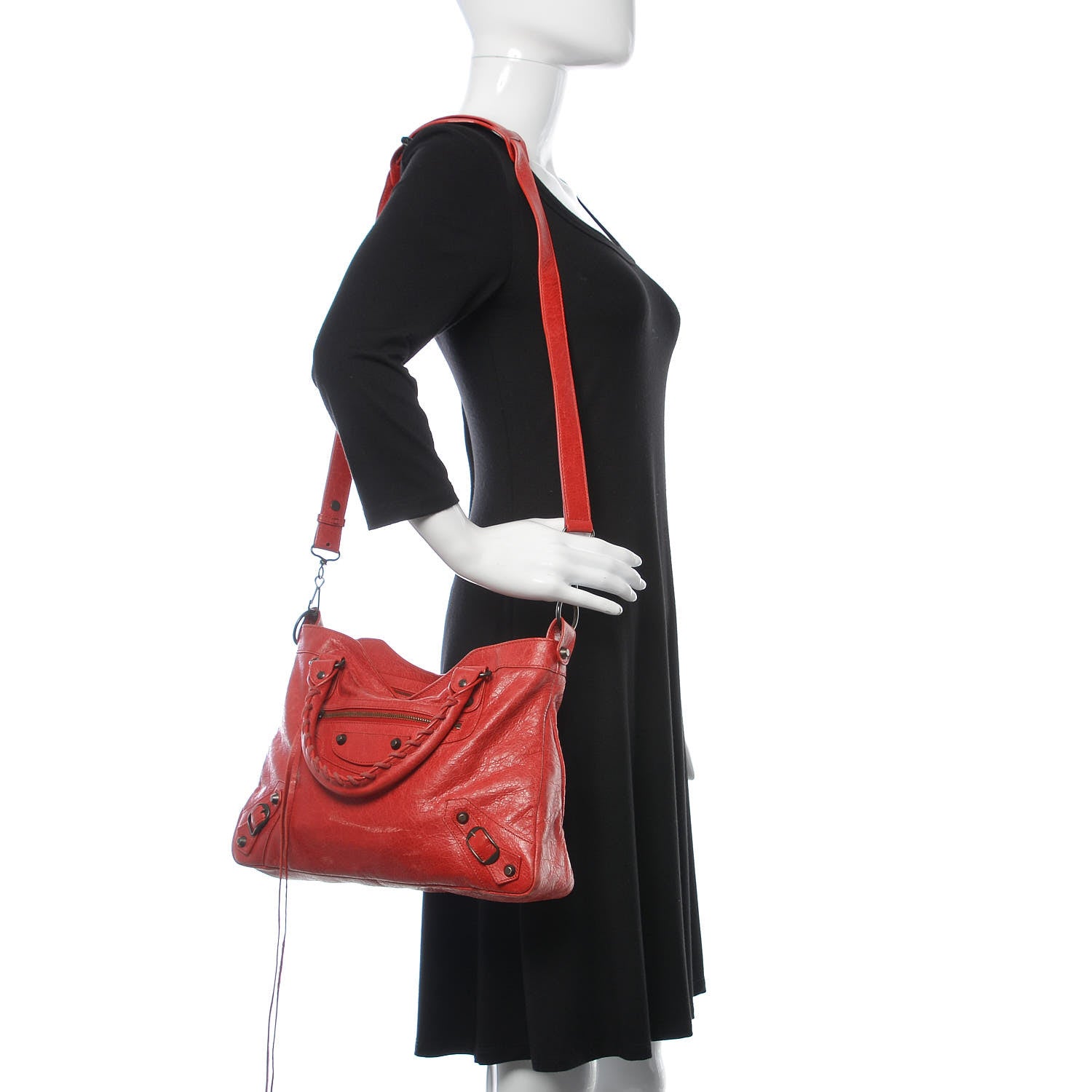 Balenciaga Agneau Classic Hardware Town Rouge Cardinal 2 of 12