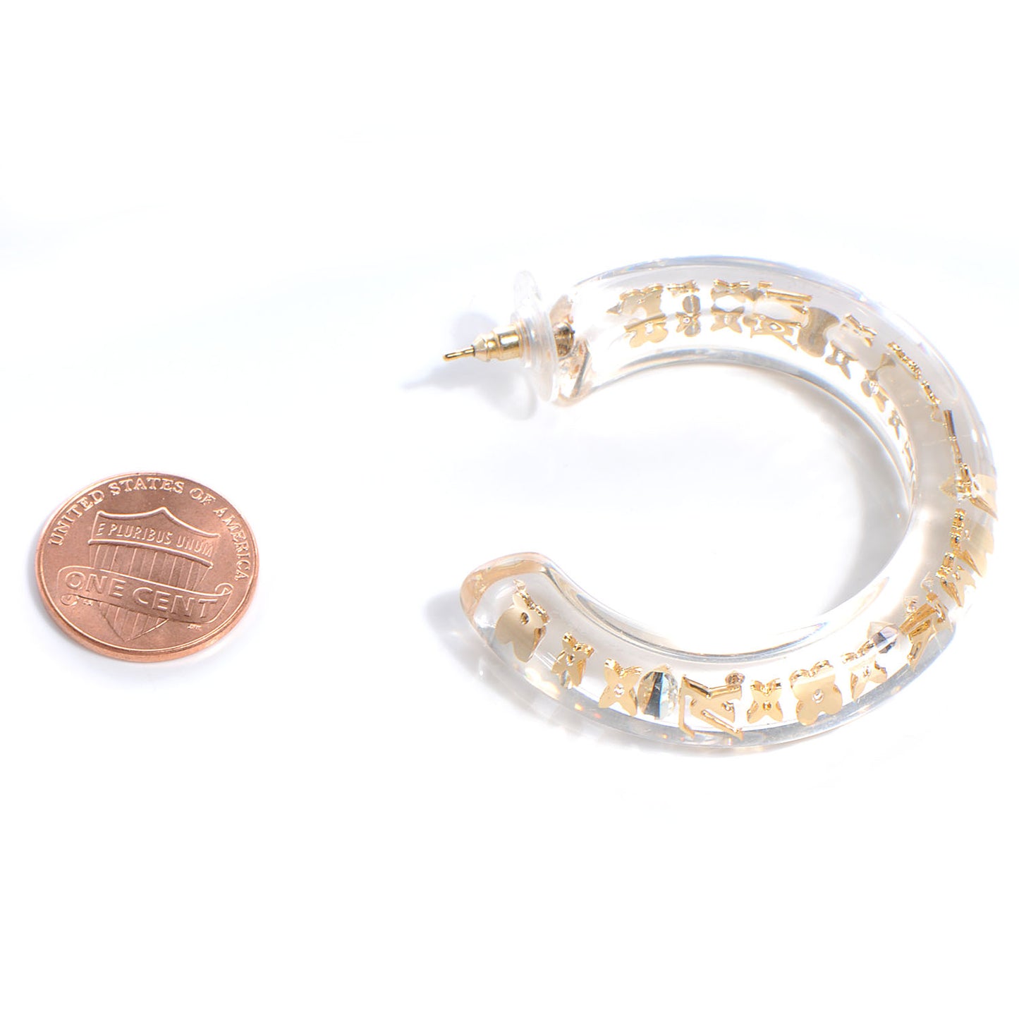 Inclusion Hoop Earrings Transparent