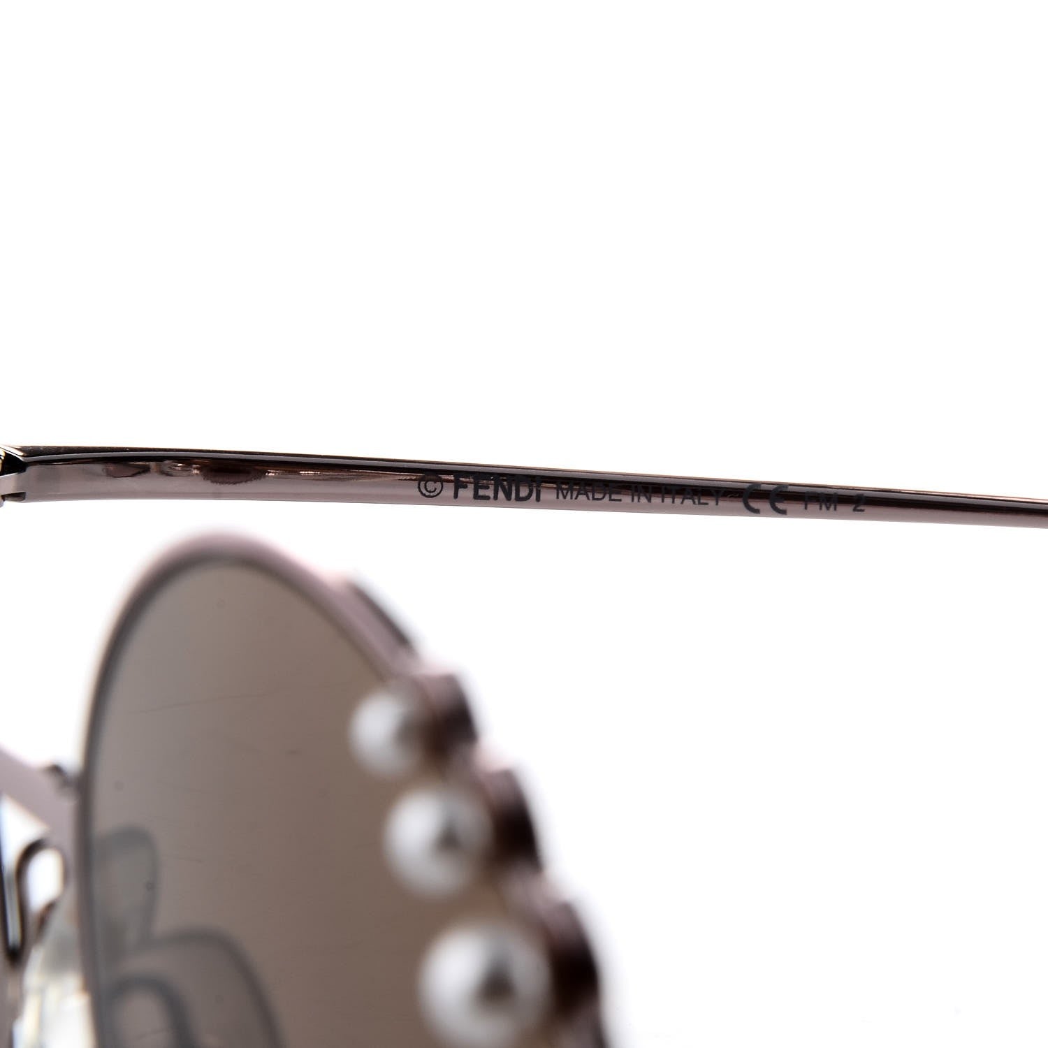 Fendi Metal Dots Round Sunglasses FF 0259/S Rose Gold 5 of 7
