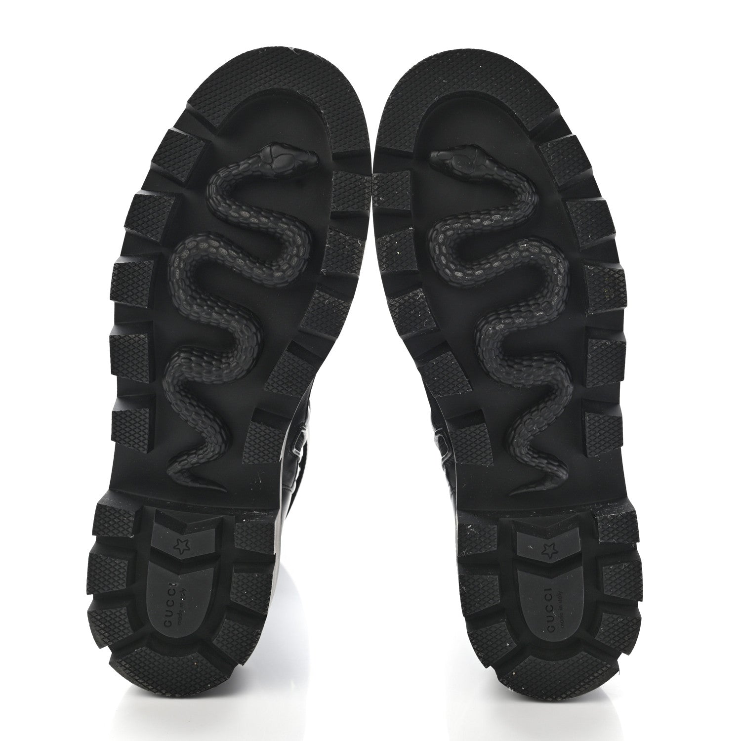 Gucci Nappa Frances GG Matelasse Platform Combat Boots 40 Black 5 of 13