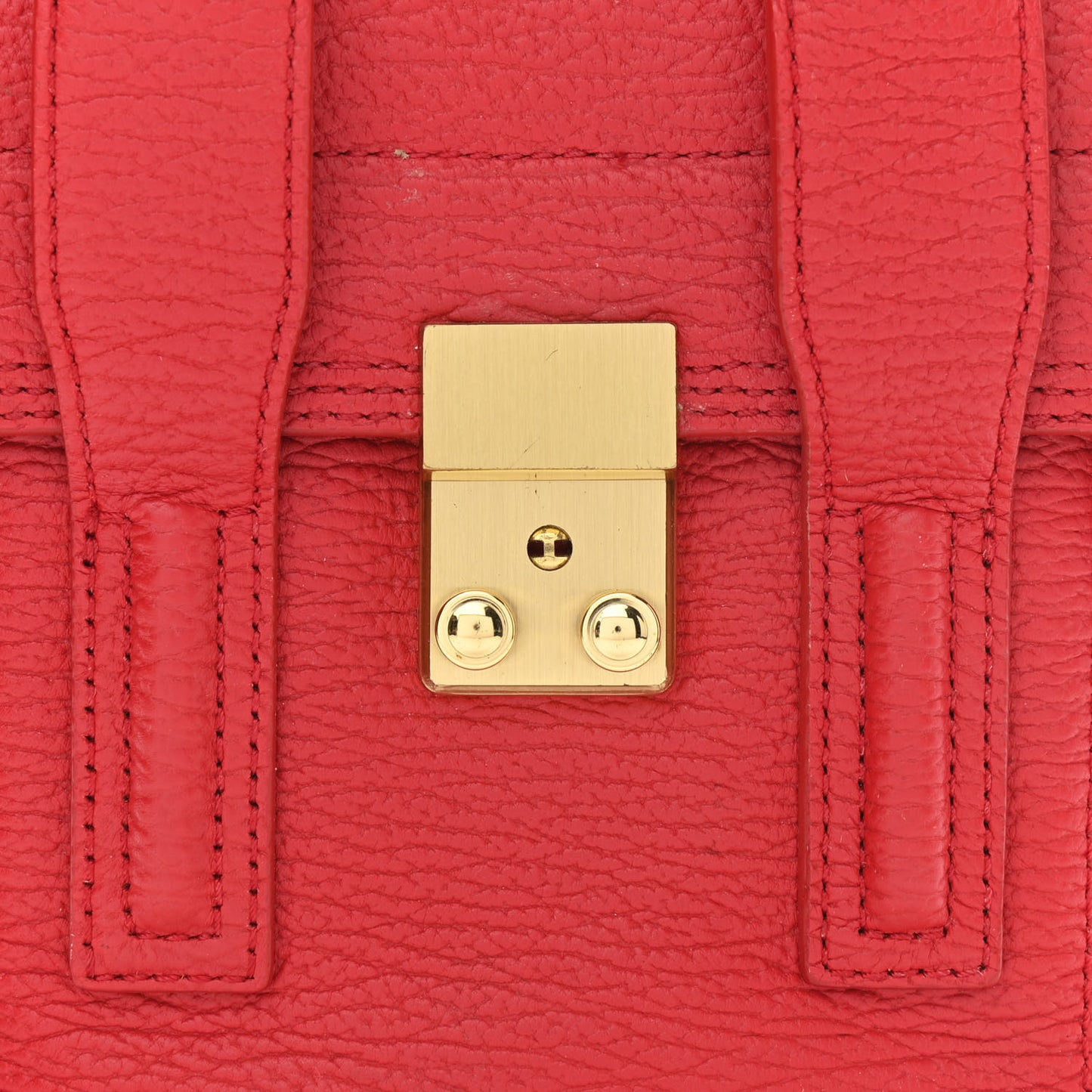Textured Calfskin Mini Pashli Satchel Red