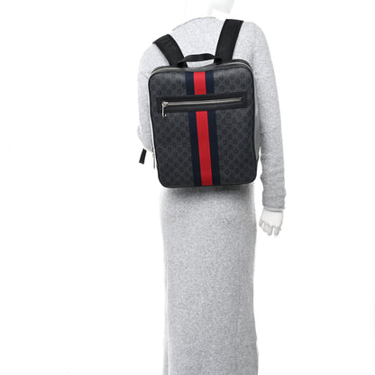Gucci GG Supreme Monogram Web Tote Backpack Black Grey 2 of 10