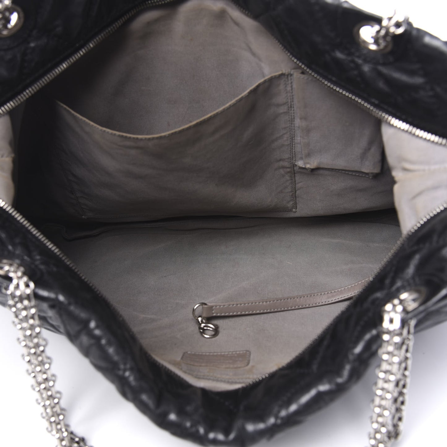 Aged Calfskin Oversized Reissue Overnight Tote Black