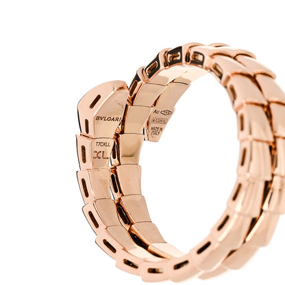 Bulgari 18K Rose Gold Diamond Serpenti Viper Wrap Ring XL 4 of 5