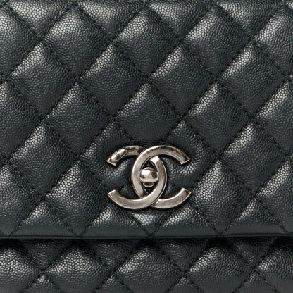 Chanel Caviar Quilted Small Coco Handle Flap Black 9 of 11