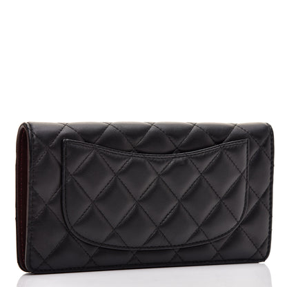 Chanel Lambskin Quilted Yen Wallet Black 3 of 8