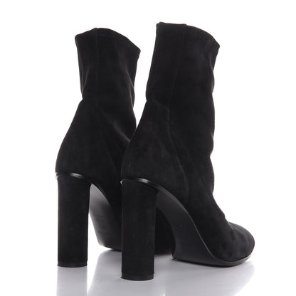 Hermes Suede Ankle Boots 39.5 Black 4 of 8