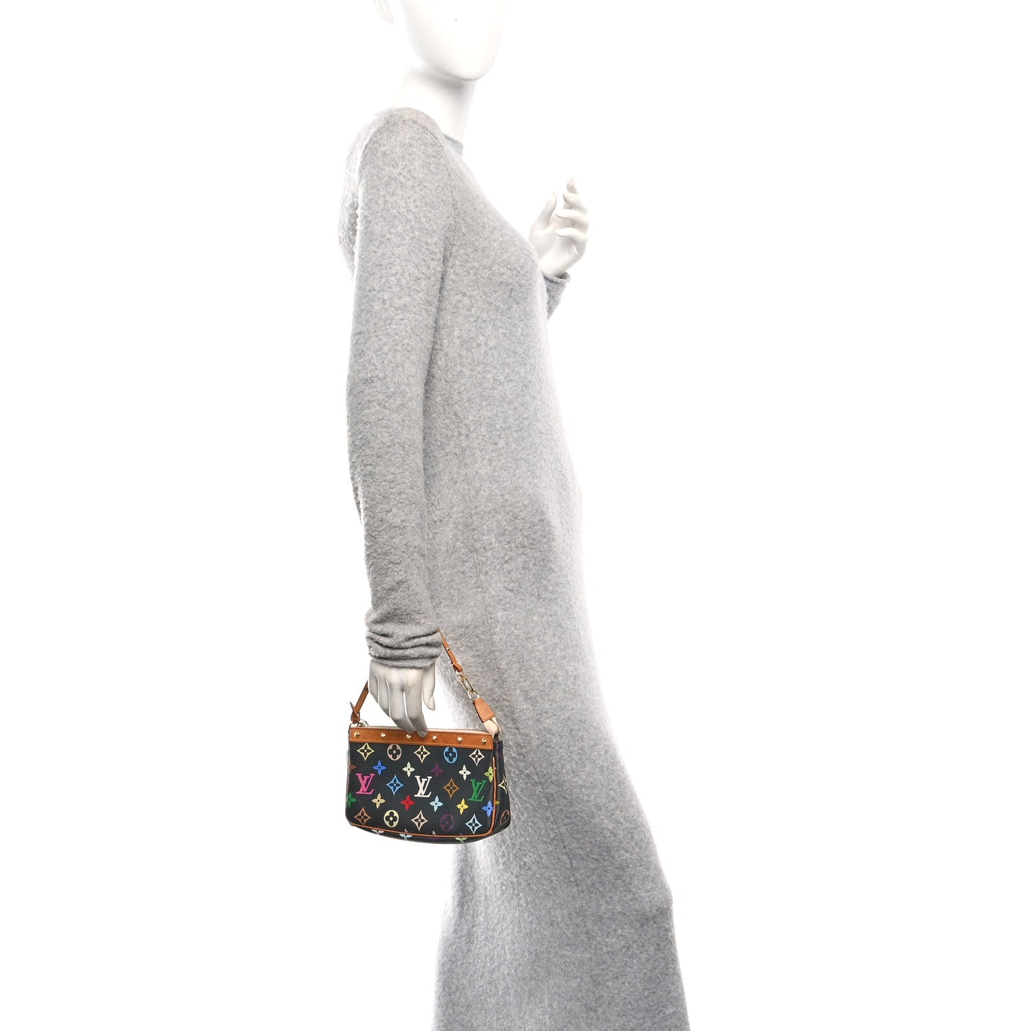 Louis Vuitton Monogram Multicolor Pochette Accessories Black 2 of 18