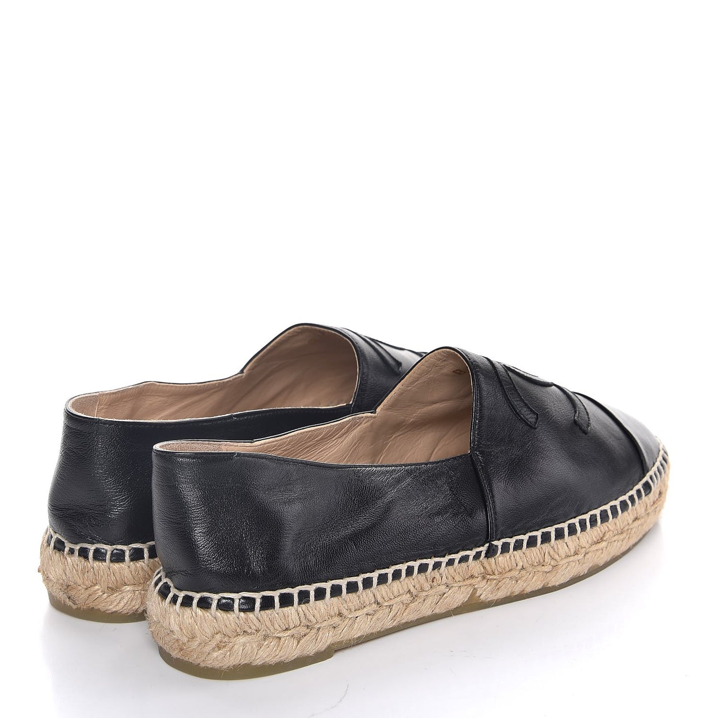 Lambskin CC Espadrilles 38 Black