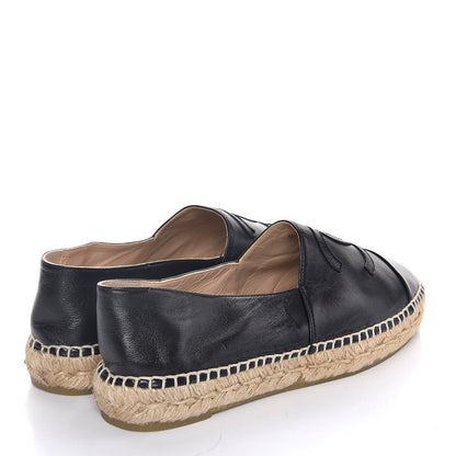 Chanel Lambskin CC Espadrilles 38 Black 4 of 10