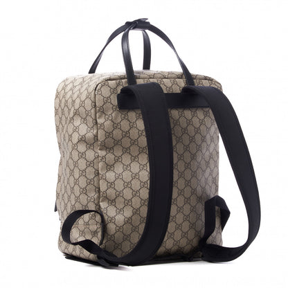 Gucci Soft GG Supreme Monogram Appia Calfskin Web Tote Backpack Beige Ebony Black 2 of 8