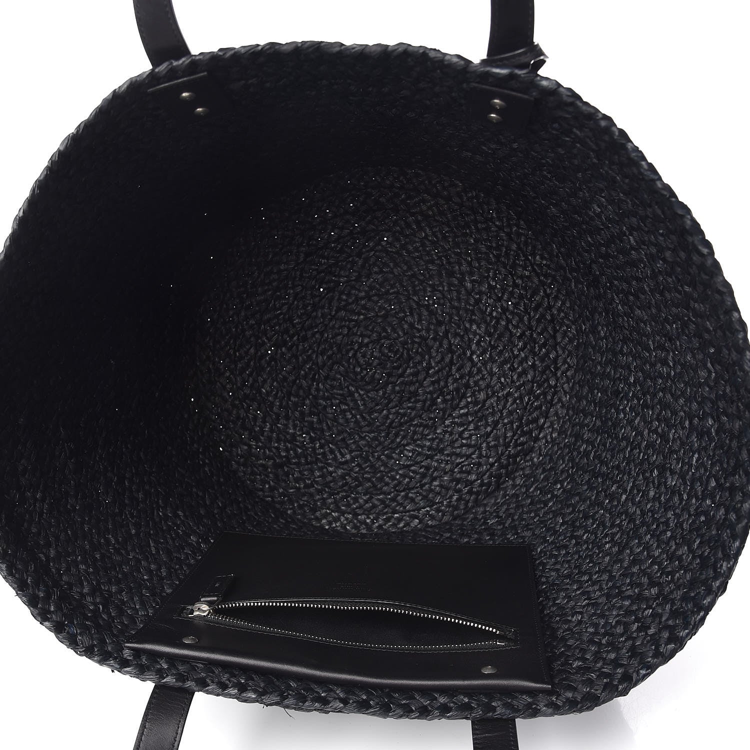 Saint Laurent Raffia Medium Panier Bag Black 7 of 10