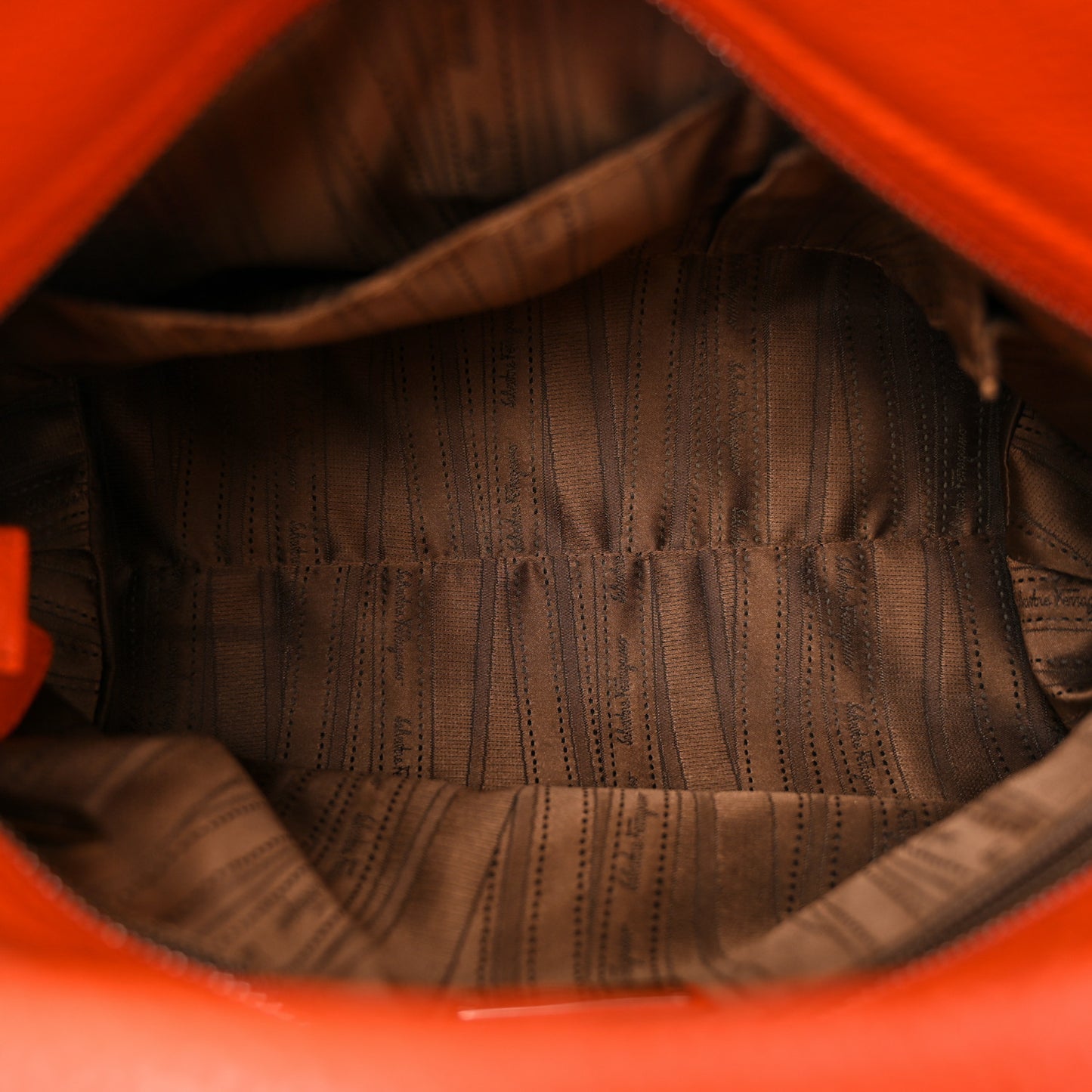 Grained Calfskin Large Sofia Satchel Sunset