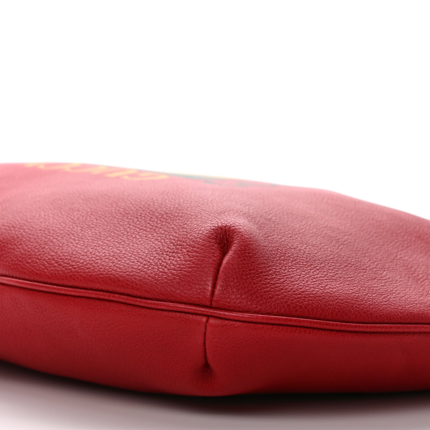 Gucci Grained Calfskin Logo Half Moon Hobo Red 9 of 9