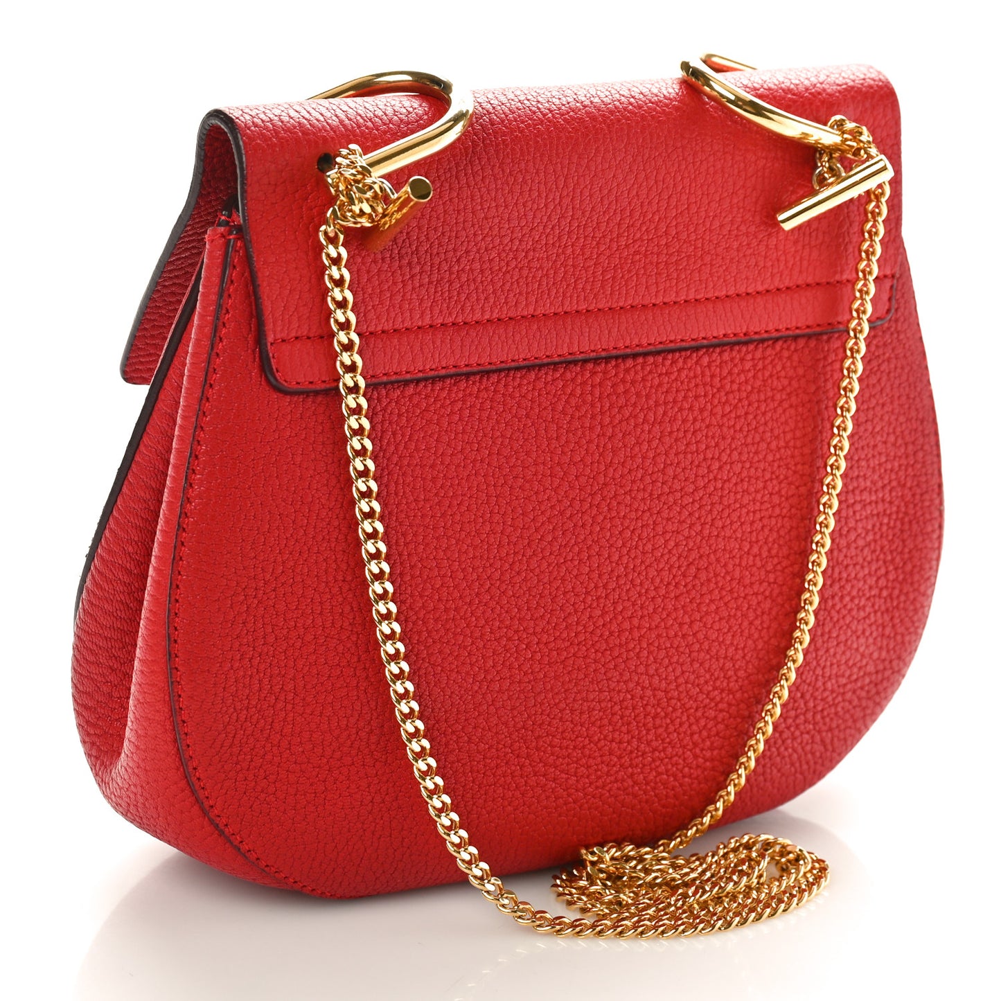 Grained Lambskin Mini Drew Shoulder Bag Plaid Red