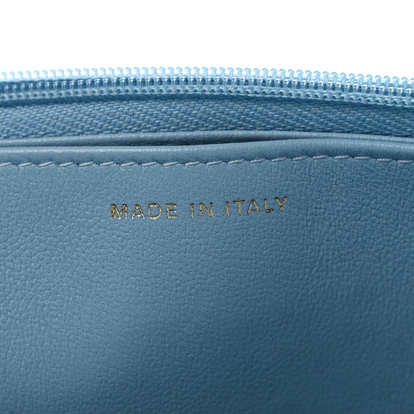 Lambskin Quilted Metal Twist Top Handle Wallet On Chain WOC Blue