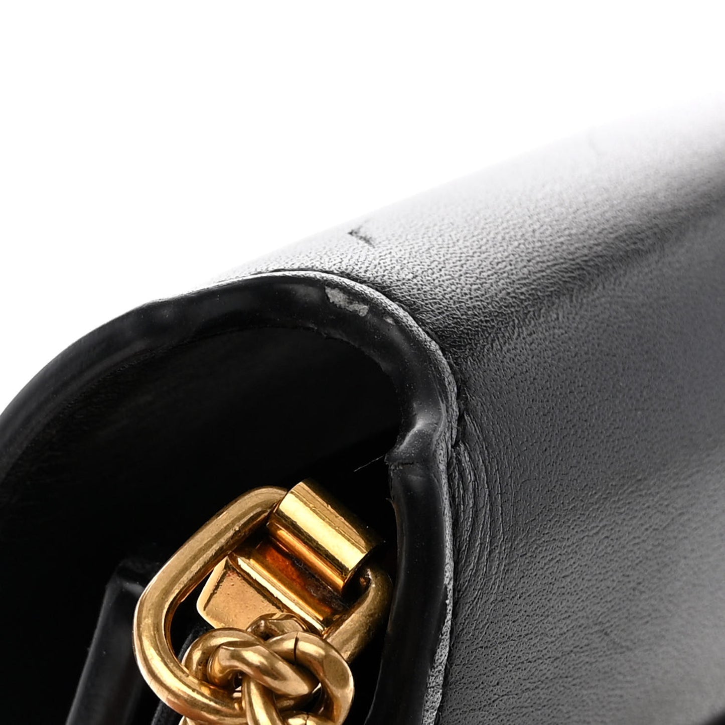 Smooth Calfskin Monogram Cassandra Clasp Bag Black Rouge Legion