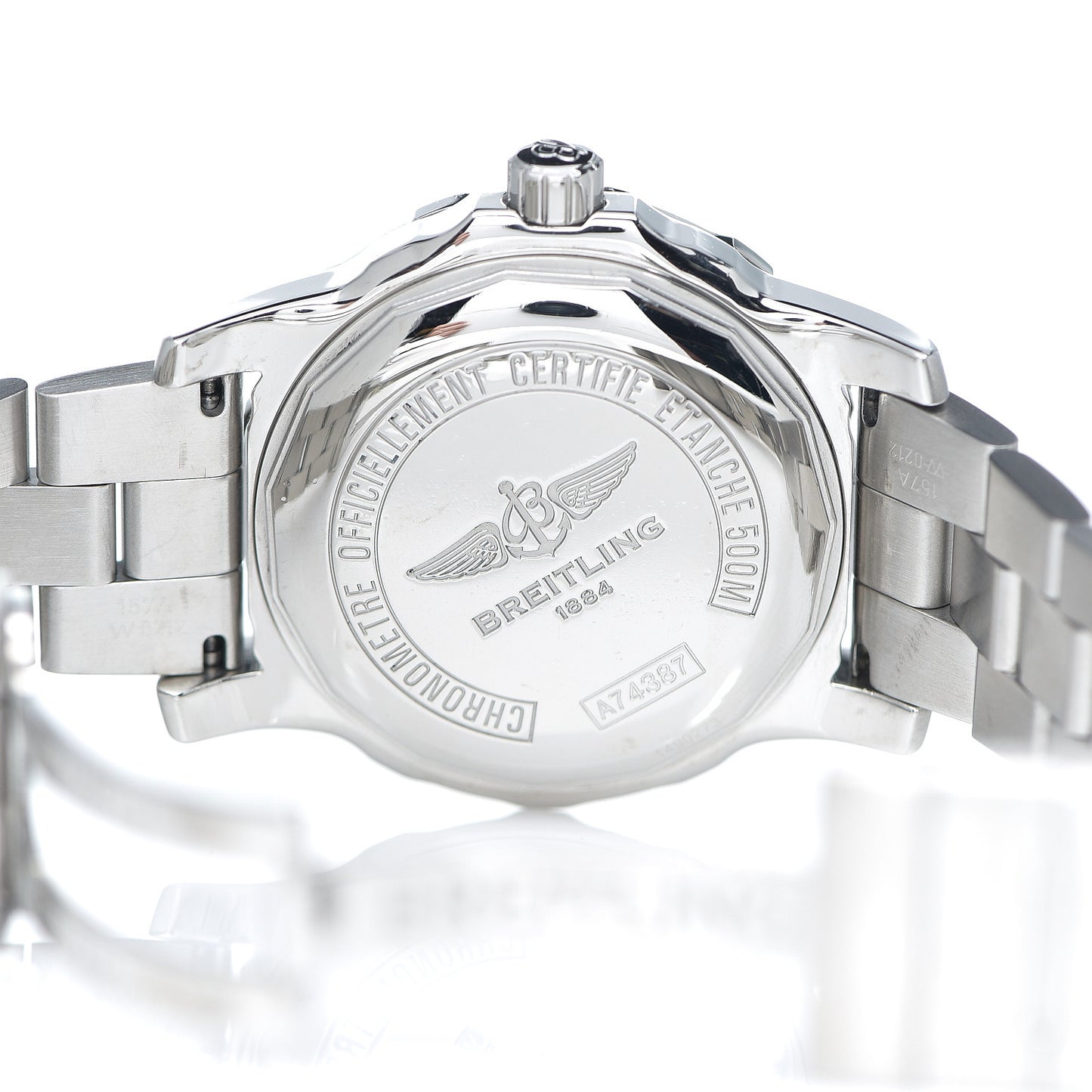 Stainless Steel 44mm Colt Ocean Chronometer Quartz Watch Blue A74387