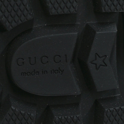 Gucci Calfskin Sylvie Web Womens Lace Up Combat Boots 35 Black 7 of 9