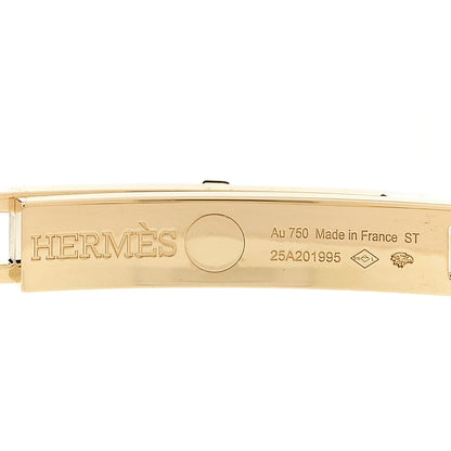 Hermes 18K Yellow Gold Diamond Pave PM Kelly Chaine Bracelet ST 3 of 4