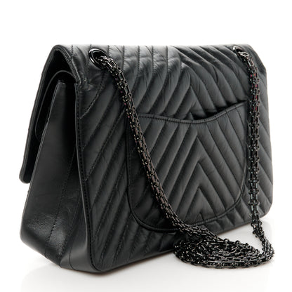 Chanel Aged Calfskin Chevron Quilted 2.55 Reissue 226 So Black 3 of 11
