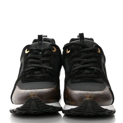 Louis Vuitton Suede Monogram Run Away Sneakers 40 Black 2 of 9