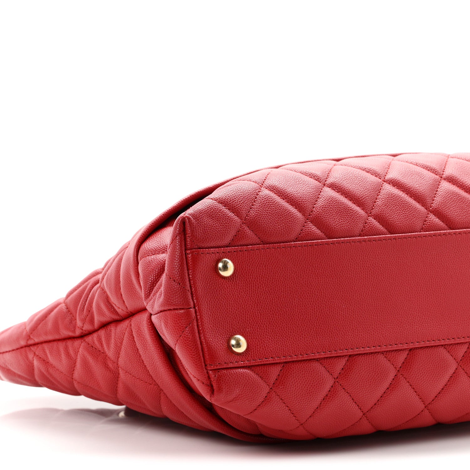 Chanel Caviar Quilted Rolled Up Tote Red 9 of 10