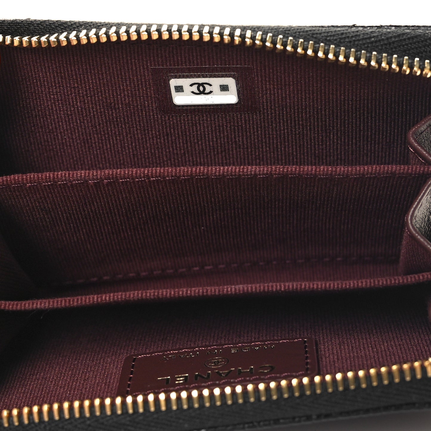 Caviar Quilted Classic Zipped Coin Purse Black