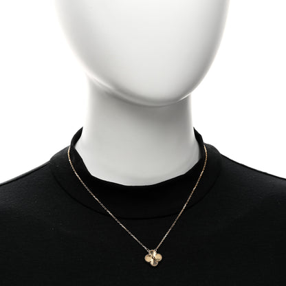 Van Cleef & Arpels 18K Yellow Gold Guilloche Vintage Alhambra Pendant Necklace 2 of 6