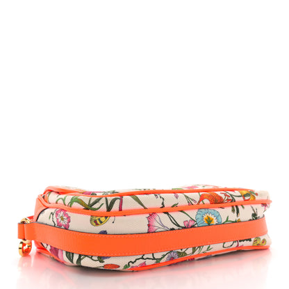 Gucci Canvas Flora Floral Shoulder Bag White Orange Fluo 4 of 12