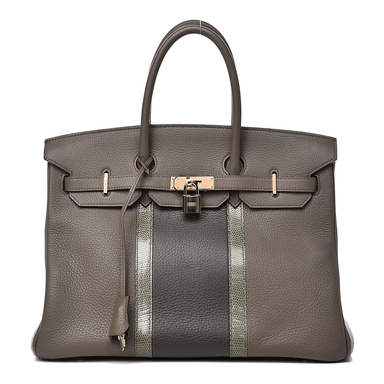 Hermes Taurillon Clemence Lizard Club Birkin 35 Etain Graphite 1 of 30