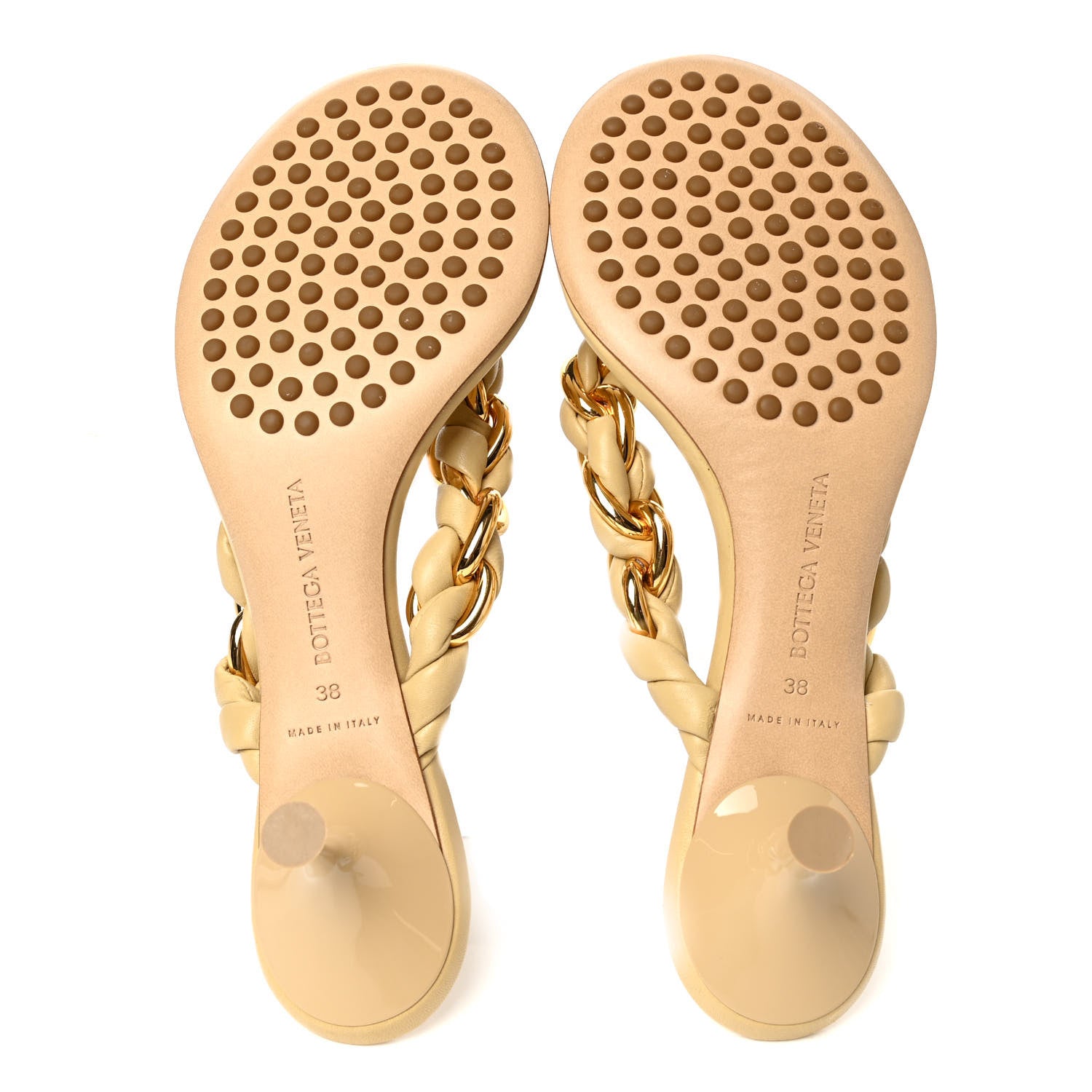 Bottega Veneta Nappa Dot Sandals 38 Cane Sugar 5 of 8