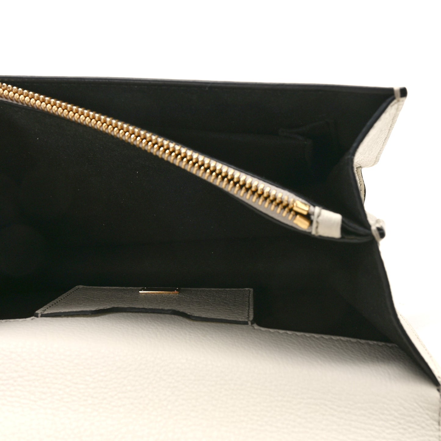Grained Calfskin Rosalia Shoulder Bag White