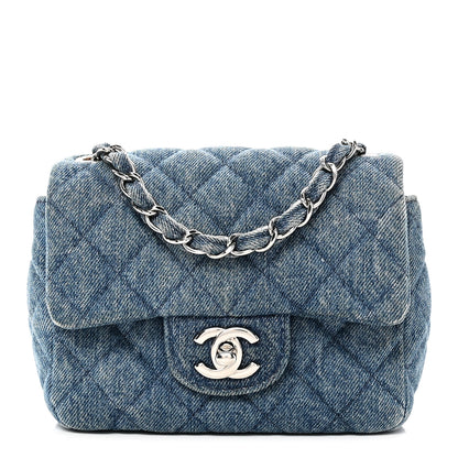 Chanel Denim CC Quilted Mini Square Flap Blue 1 of 10