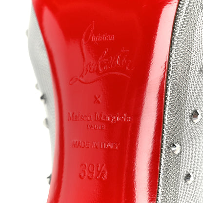 Christian Louboutin X MAISON MARGIELA Rete Glitter Specchio Bridiela Una Strass Tabi Pumps 39.5 Silver 8 of 8