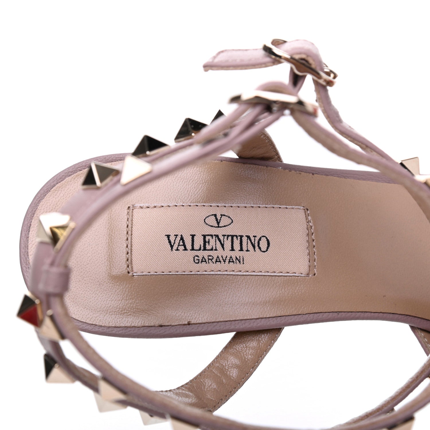 Valentino Garavani Nappa Rockstud Ankle Strap 65mm Pumps 38.5 Rosso Valentino Poudre 7 of 11