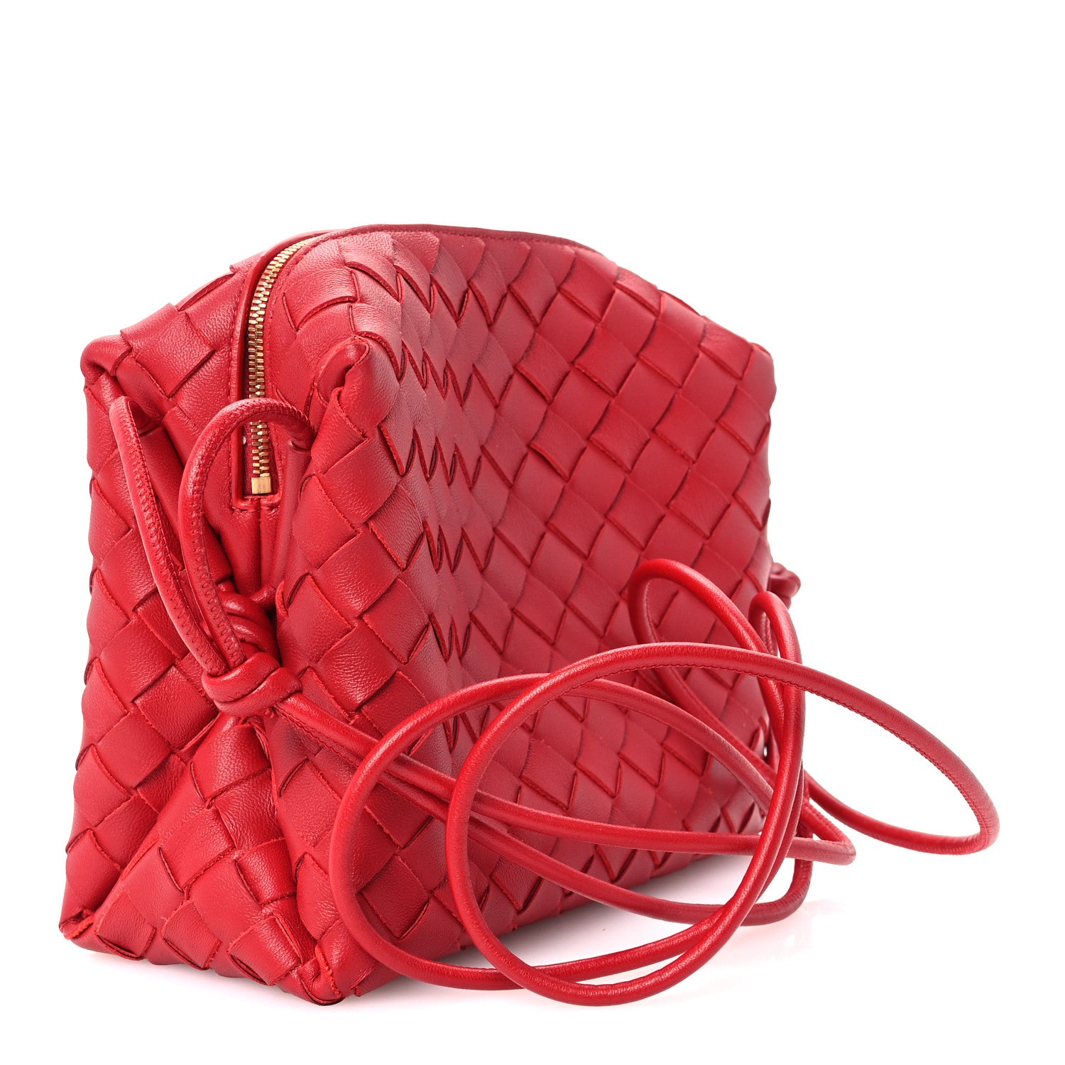 Bottega Veneta Nappa Intrecciato Small Loop Camera Bag Apple Candy 3 of 9